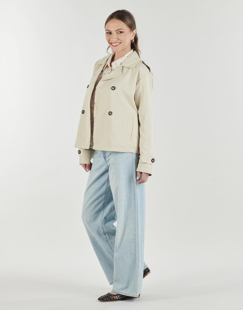Trench Only ONLHANNAH SHORT TRENCHCOAT Beige Trench Donna - 3