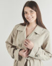 Trench Only ONLDISA LIFE LONG TRENCHCOAT Gris Trench Femme - 5