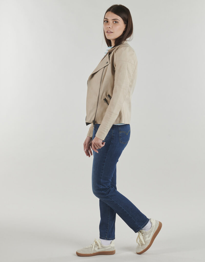 Giacca in pelle Only ONLAVA Grigio Giacche in pelle Donna - 3