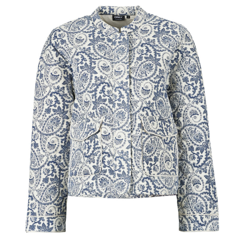 Manteau Only Vestes matelass&eacute;es bleues pour femmes ONLHALLIE - 1