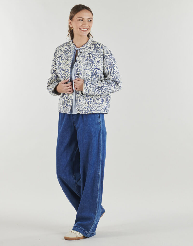 Manteau Only Vestes matelass&eacute;es bleues pour femmes ONLHALLIE - 3