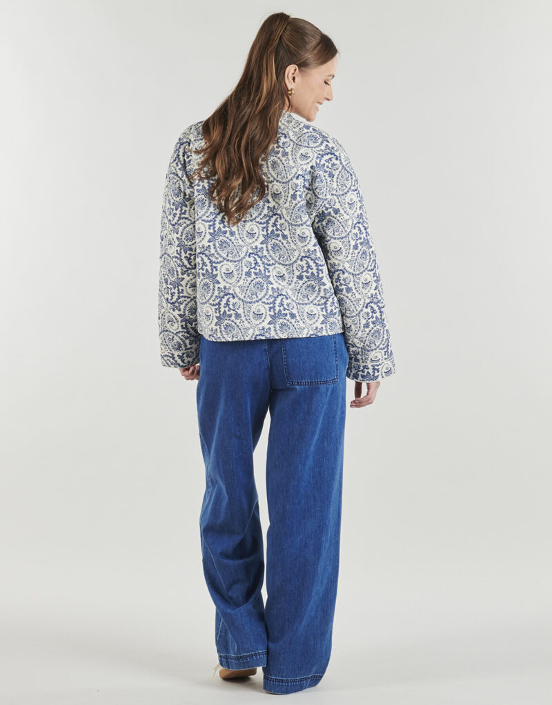 Manteau Only Vestes matelass&eacute;es bleues pour femmes ONLHALLIE - 4