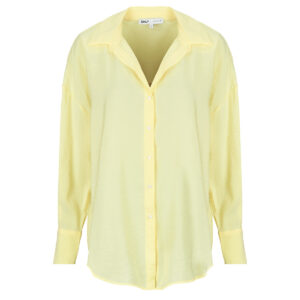 camisa Only Camisas amarillas de manga larga holgadas para mujer ONLZAZIMA