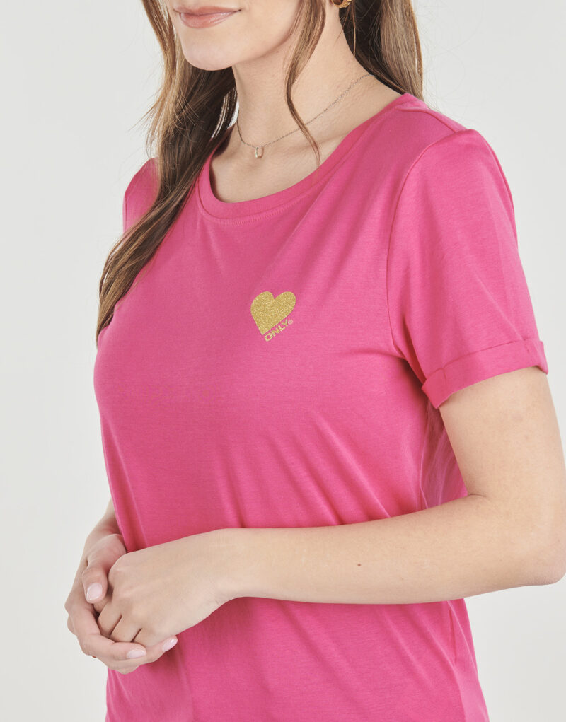 T-shirt Only ONLKITA LIFE Rosa T-shirt maniche corte Donna - 5