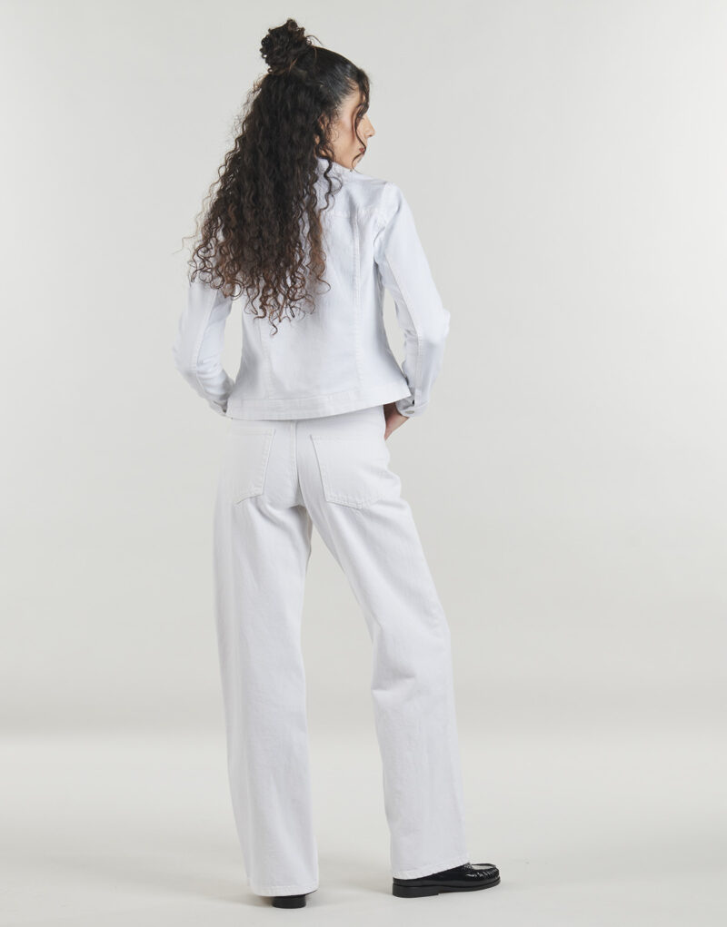 Chaqueta de vaqueros Only ONLWONDER DNM Blanco Chaquetas de vaqueros Mujer - 4
