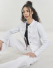 Chaqueta de vaqueros Only ONLWONDER DNM Blanco Chaquetas de vaqueros Mujer - 5