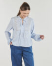 Camicetta Only ONLLENNYO LS EMBROID V-NECK Blu Camicette Donna - 2