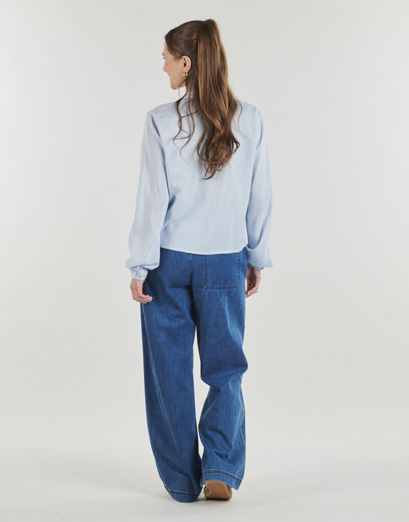 Camicetta Only ONLLENNYO LS EMBROID V-NECK Blu Camicette Donna - 4