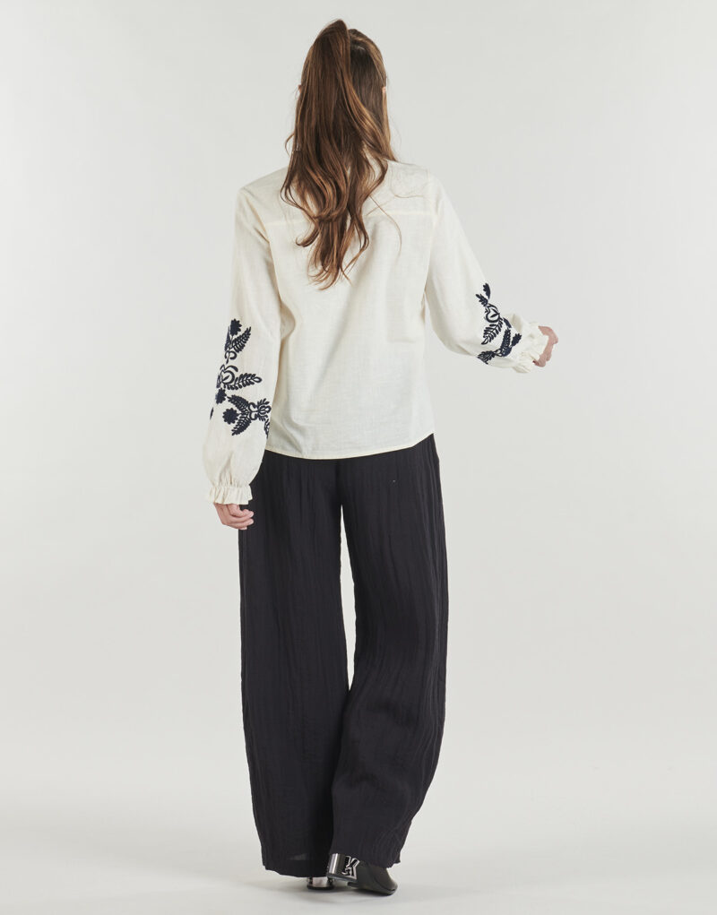 Camicetta Only ONLGIRU L/S EMBROIDERY Beige Camicette Donna - 4