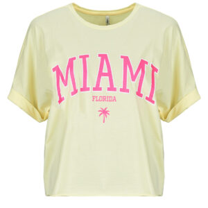 T-shirt Only ONLMINDY LIFE Giallo T-shirt maniche corte Donna