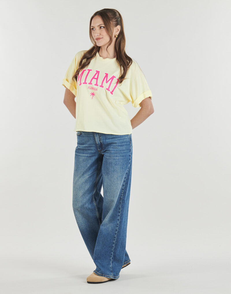 Camisetas Only ONLMINDY LIFE Camiseta amarilla de manga corta para mujer - 3