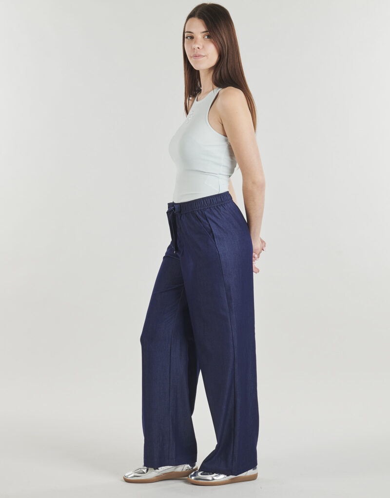 Pantaloni morbidi / Pantaloni alla zuava Only ONLIRIA LIFE MW CHAMBRAY WIDE Blu Pantaloni morbidi / Pantaloni alla zuava Donna - 3