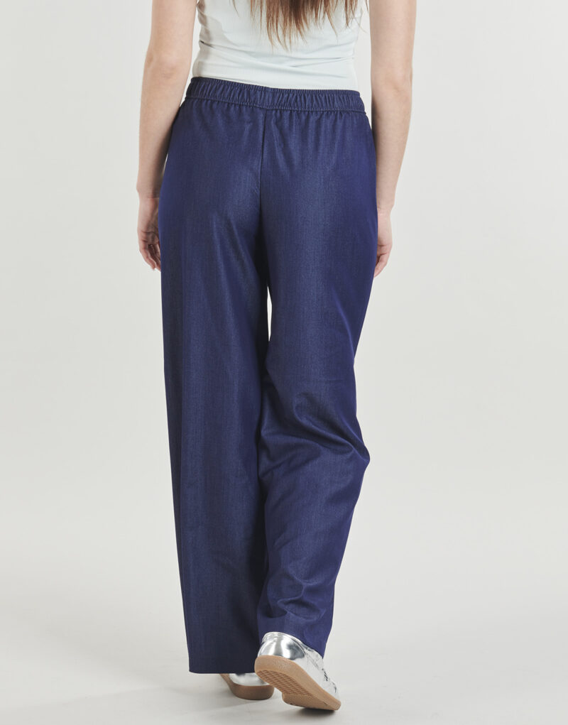 Pantaloni morbidi / Pantaloni alla zuava Only ONLIRIA LIFE MW CHAMBRAY WIDE Blu Pantaloni morbidi / Pantaloni alla zuava Donna - 4