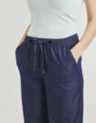 Pantaloni morbidi / Pantaloni alla zuava Only ONLIRIA LIFE MW CHAMBRAY WIDE Blu Pantaloni morbidi / Pantaloni alla zuava Donna - 5