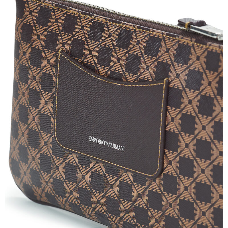 Emporio Armani POUCH ALLOVER FANCY Brown Women's Shoulder Bags - 4