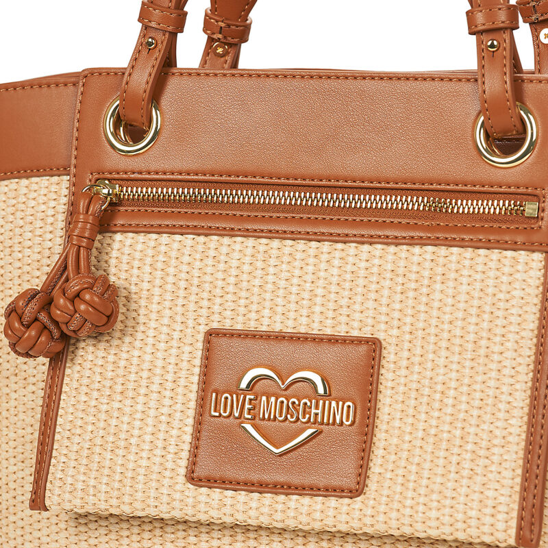 Love Moschino STRAW CHIC JC4340PP0O Beige Borse Shopping Donna - 4