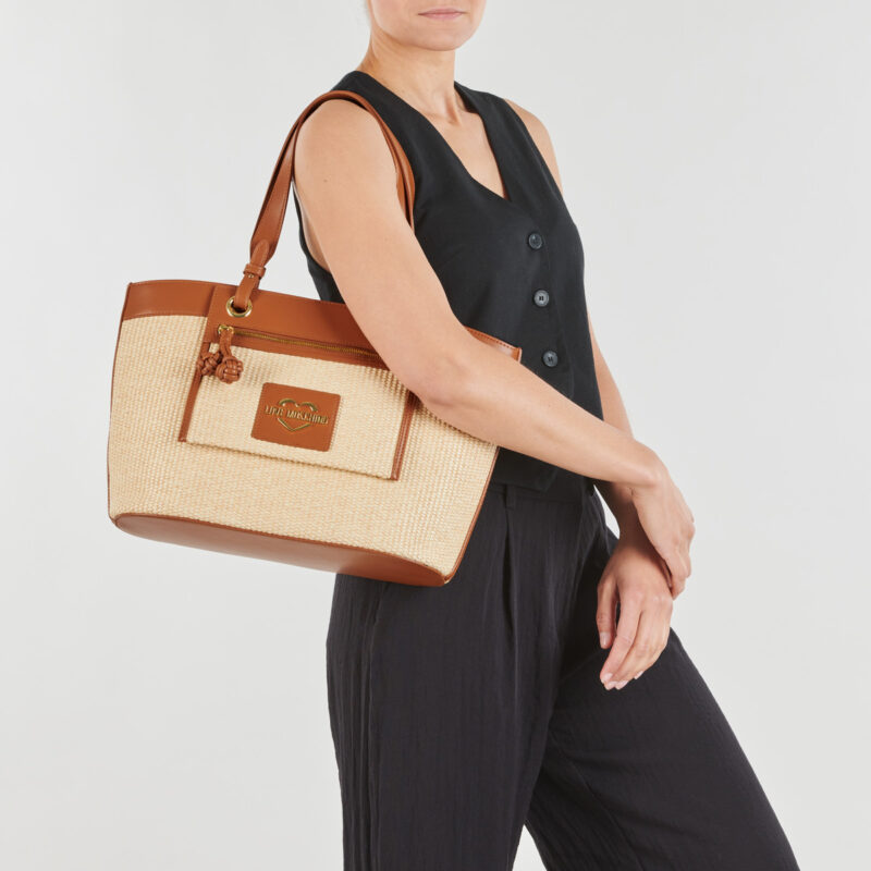 Love Moschino STRAW CHIC JC4340PP0O Beige Borse Shopping Donna - 6