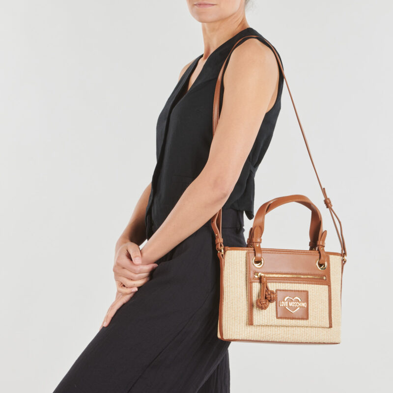 Love Moschino STRAW CHIC JC4341PP0O Beige Borse a spalla Donna - 6