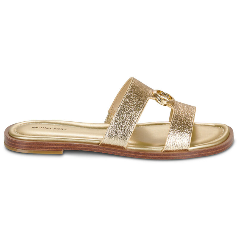 MICHAEL Michael Kors ERIN FLAT SANDAL Oro Ciabatta Donna - 2