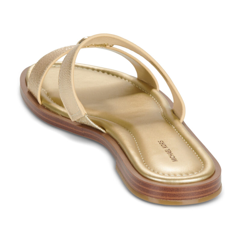 MICHAEL Michael Kors ERIN FLAT SANDAL Oro Ciabatta Donna - 5