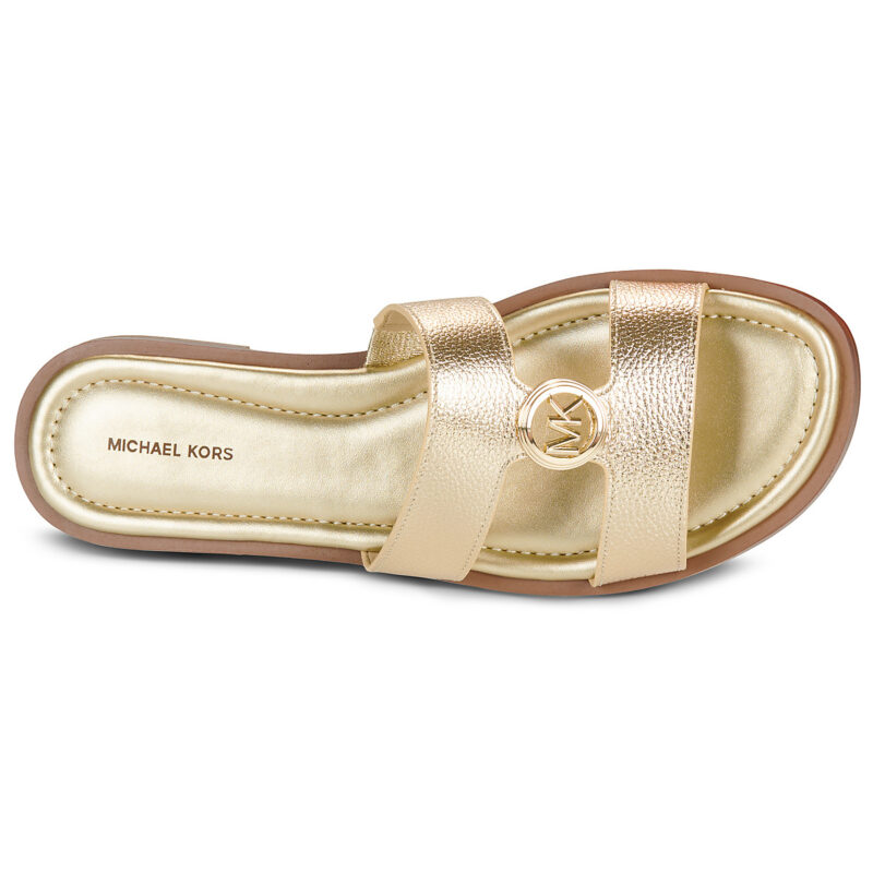 MICHAEL Michael Kors ERIN FLAT SANDAL Oro Ciabatta Donna - 6