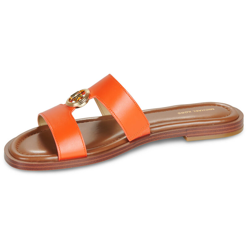 MICHAEL Michael Kors ERIN FLAT SANDAL Aranciabatta Women's Slippers - 4