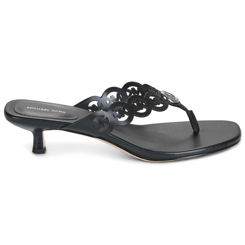 MICHAEL Michael Kors JANIE MID THONG Black Women's Flip Flops - 2