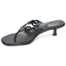 MICHAEL Michael Kors JANIE MID THONG Black Women's Flip Flops - 4
