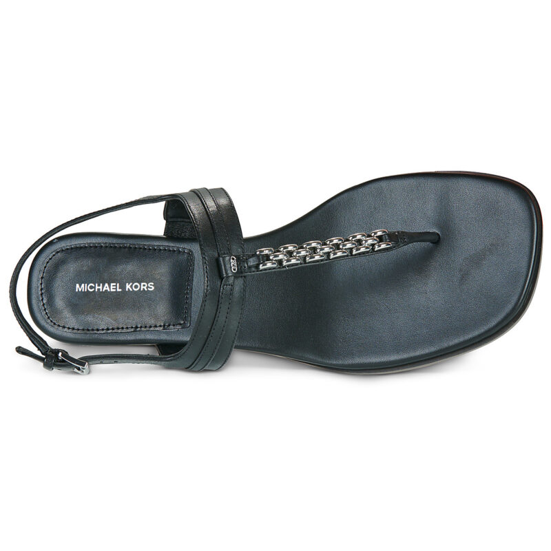 MICHAEL Michael Kors MARCIA THONG SANDAL Black Flip Flops Women - 6