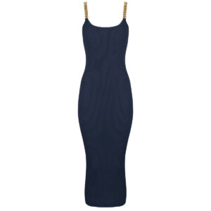 Abito MICHAEL Michael Kors CHAIN STRAP MIDI DRS Marine Abiti Lunghi Donna
