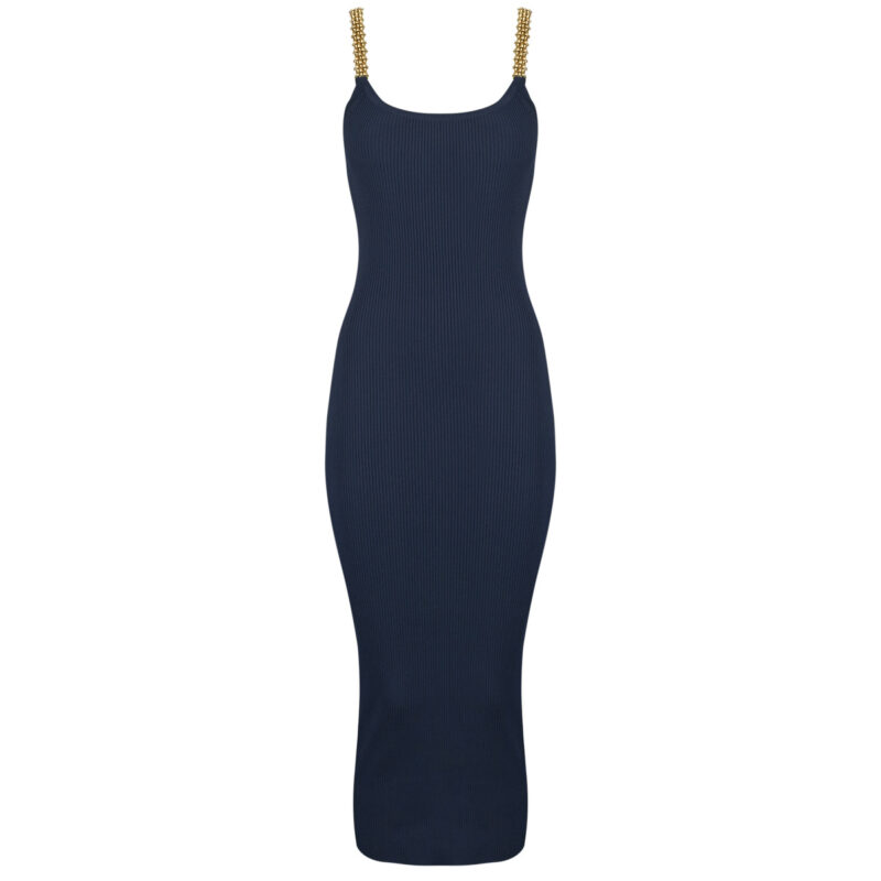 Dress MICHAEL Michael Kors CHAIN ​​STRAP MIDI DRS Marine Women's Long Dresses - 1
