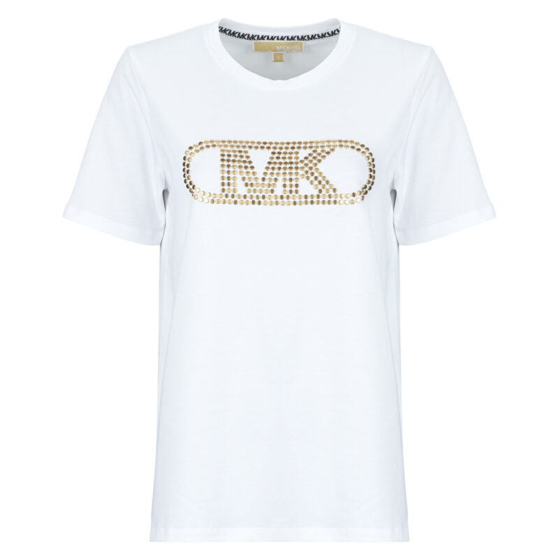 T-shirt MICHAEL Michael Kors EMPIRE STUD CLASSIC TEE White Women's Short Sleeve T-Shirt - 1