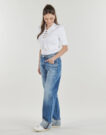 Blouse MICHAEL Michael Kors LACE UP SS POLO TOP Bianco Camicette Donna - 3