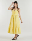 Abito corto MICHAEL Michael Kors POPLIN MIDI DRESS Giallo Abiti corti Donna - 2
