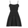 Abito corto MICHAEL Michael Kors POPLIN SMOCKED MINI DRESS Nero Abiti corti Donna