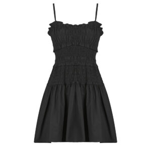 Abito corto MICHAEL Michael Kors POPLIN SMOCKED MINI DRESS Nero Abiti corti Donna