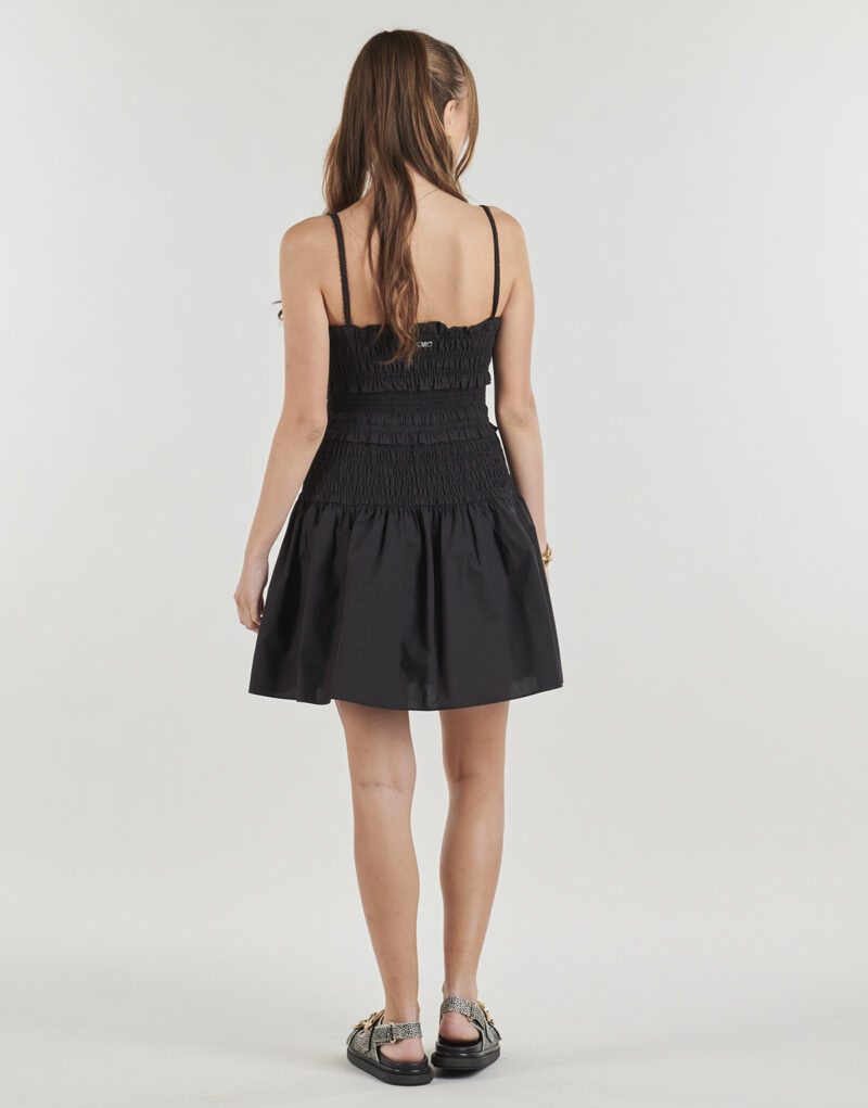 Abito corto MICHAEL Michael Kors POPLIN SMOCKED MINI DRESS Nero Abiti corti Donna - 4