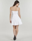 Abito corto MICHAEL Michael Kors POPLIN SMOCKED MINI DRESS Bianco Abiti corti Donna - 4