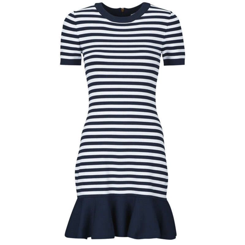 Short dress MICHAEL Michael Kors STRIPE FLARE MINI DRS Multicolor Women's Short Dresses - 1
