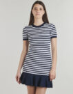Short dress MICHAEL Michael Kors STRIPE FLARE MINI DRS Multicolor Women's Short Dresses - 2
