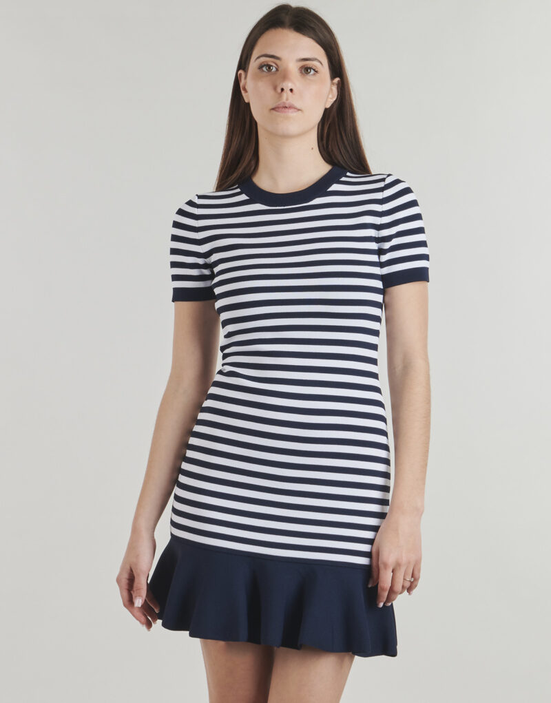 Short dress MICHAEL Michael Kors STRIPE FLARE MINI DRS Multicolor Women's Short Dresses - 2