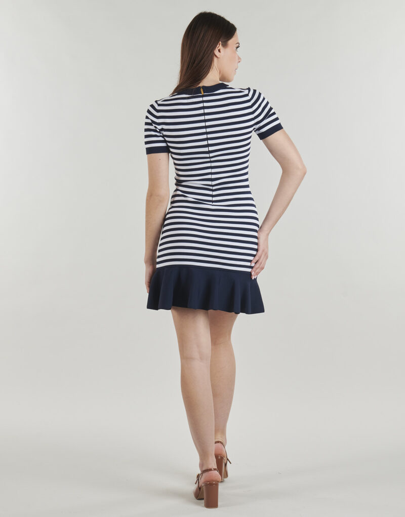 Short dress MICHAEL Michael Kors STRIPE FLARE MINI DRS Multicolor Women's Short Dresses - 4