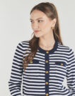 Gilet / Cardigan MICHAEL Michael Kors STRIPE SNAP CARDI JKT Multicolore Gilet / Cardigan Donna - 5