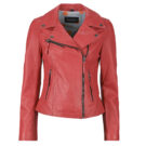 Lederjackeelle Oakwood CLIPS Red Jackets in pelle Frau - 1