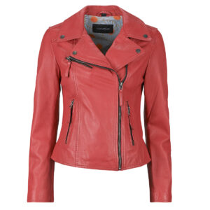 Giacca in pelle  Oakwood  CLIPS  Rosso -   Giacche in pelle Donna