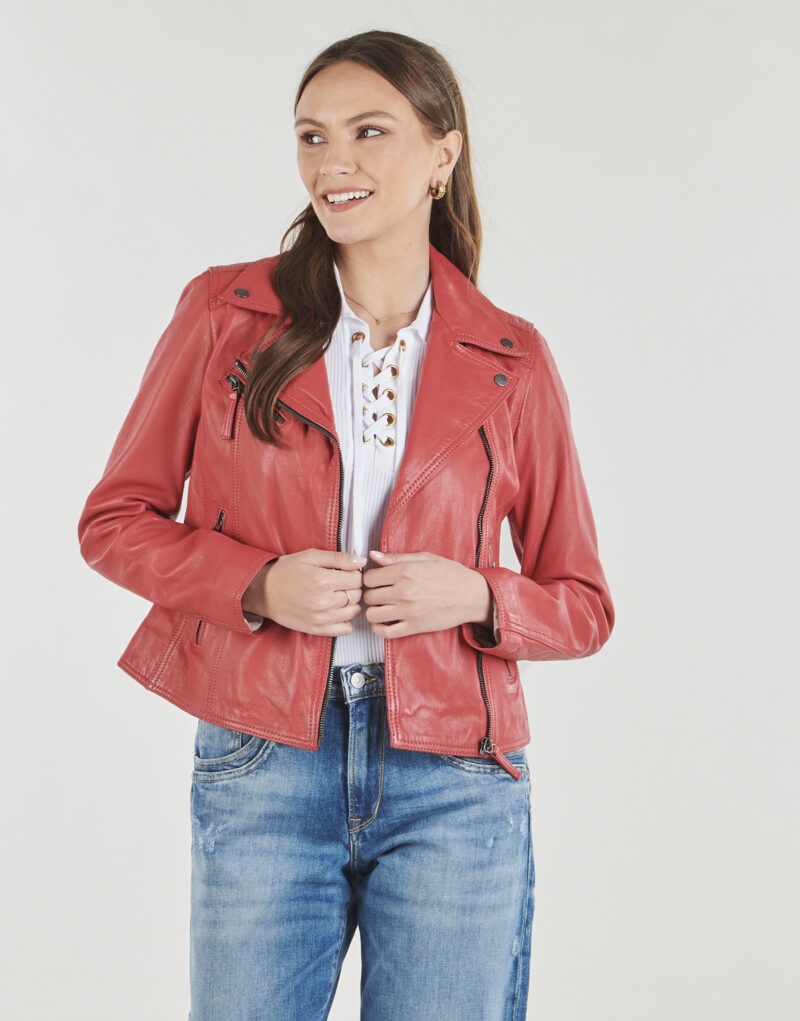 Lederjackeelle Oakwood CLIPS Red Jackets in pelle Frau - 2