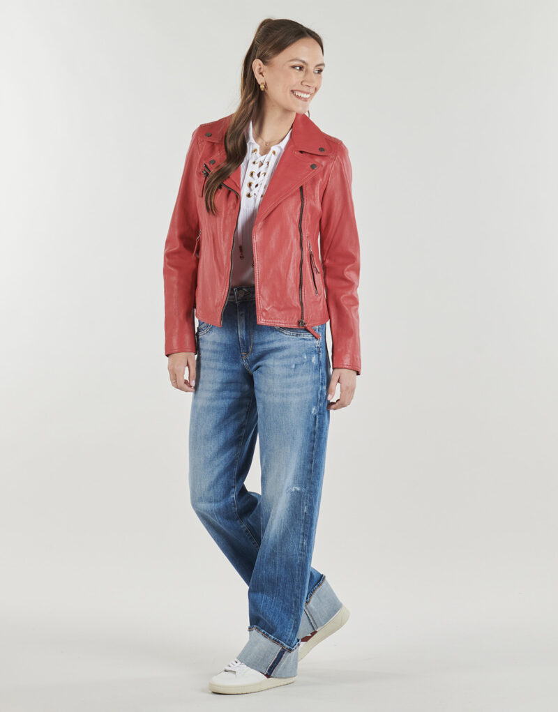 Lederjackeelle Oakwood CLIPS Red Jackets in pelle Frau - 3