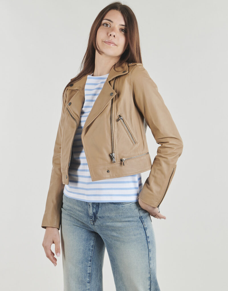 Lederjackeelle Oakwood YOKO Beige Lederjackenelle Frau - 2