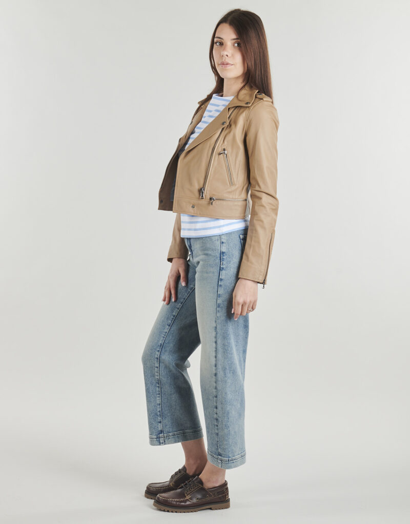 Lederjackeelle Oakwood YOKO Beige Lederjackenelle Frau - 3