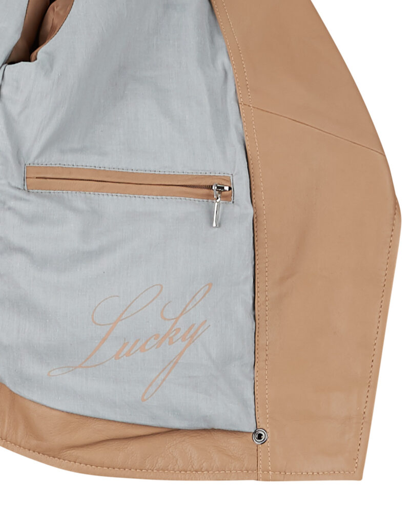 Lederjackeelle Oakwood YOKO Beige Lederjackenelle Frau - 6
